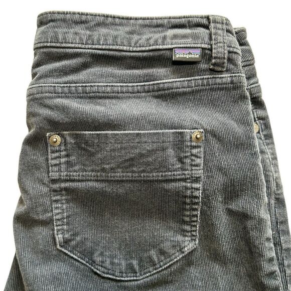 Patagonia Women's Organic Cotton Fitted Corduroy Low Rise Skinny Pants Grey 30 - Picture 2 of 10